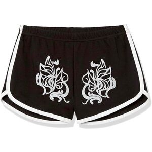 Black Graphic Women's Shorts